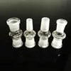 Glassvävnad Adapter Partihandeladaptrar för bongs 18 mm till 14 mm med manlig kvinnlig slipning av munnen Clear Joint Hotest Glass Adapter