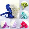 Nouveau bouquet de mariée décoration de mariage artificielle demoiselle d'honneur fleur cristal soie rose WF001 bleu royal menthe blanc vert lilas Cheap4260682