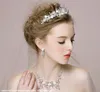Bridal Crowns Sieraden Romantische Rhinestone Tiara Ketting Oorbel Set Bruids Bruiloft Accessoires Party Sieraden Huwelijk Accessoires HT031