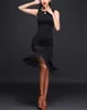Tvådelar Tassel Latin Salsa Cha Cha Tango Dance Lesson Practice Apparel Outfits Fringe Salsa Tango Dance Recital Jazz Dresses