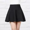 Skirts Wholesale- Autumn/Winter Korean Short High Waist Sexy Mini Black Flared Micro School Girl Ruffle A-line Skirt Female Womens1