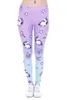 DHL FREE 10pcs/lot Leggings Women Leggings Digital Printed Trousers Purple Green Unicorn Legging Slim High Waist Leggins