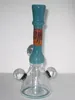 DAB 장비 색상 유리 가발 Wag Oil Rig Rig Rig Rigate Oil Rig Beaker Base Bong Bong 7.4 ''유리 봉 미니 봉 DAB 워터 파이프