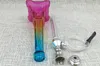 Wholesale free shipping-----2016 new Eiffel Tower Art glass filter Hookah / glass bong, high 21cm, color random delivery