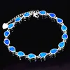 Wholesale & Retail Fashion Fine White/Rose/Green/Blue Fire Opal Bracelet 925 Silver Plated Jewelry BDS1513002