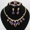 purple wedding jewelry sets