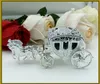 Europese stijlen romantische bruiloft snoep chocoladedozen gouden koets snoep tassen bruiloft gift houder gunst gratis verzending