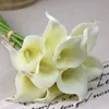 New Calla Lilly Fake Flowers Silk Plastic Artificial Lily Bouquets For Bridal Wedding Bouquet Home Decoration Fake Flowers 8 Colors