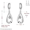 Boucles d'oreilles en argent sterling 925 Cubic zircone diamant goujon d'oreilles pour femmes mode E614