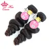 Queen Hair Products Peruvian Hair Loose Wave 4pcs / Lot Naturlig färg 100% Human Hair Fabrikspris DHL Frakt
