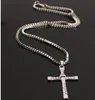 Man Necklace Male Cool Cross Choker Link Necklaces Silver Gold color Stainless Steel Charm Jewelry Pendent262w