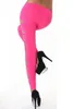 Offre spéciale couleur bonbon couleur unie évider Club pantalon serré extensible côté déchiré Sexy découpe cheville longueur Leggings livraison directe disponible