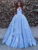 Prom Dresses Beautiful Baby Blue Prom Dresses with Lace Appliqu Off the Shoulder Floor Length Elegant Formal Party Gowns Pd1123