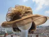 Ladies Organza Hat Kentucky Derby Wedding Church Dress Tea Party Floral Sun Summer Beach Hat A002