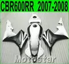 Spritzguss-Motorradverkleidungen für HONDA CBR600RR 07 08 weiß-schwarzes Kunststoff-Verkleidungsset CBR 600RR F5 2007 2008 LY95