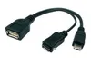 2 pcs Cabo OTG USB Tipo A Fêmea para Micro USB Host Macho OTG com Micro USB Feminino Y cabo