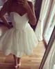 Robes de maison courte blanche Sweetheart corset corset cocktail court robe cocktail 2018 Faire de bal junior sur mesure9288335