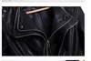 Gros-Nouveau Femmes Punk Spike Clouté Épaule PU Veste En Cuir Zipper Manteau PIUS Taille S-4XL