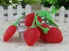 700 stks / partij FedEx DHL Freeshipping Silicone Strawberry Design Losse theeblad Steam Herbal Spice Infuser Filter Tools