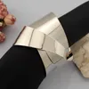 Unikalna konstrukcja Kobiety Biżuteria Wystawa Powierzchnia Metal Szeroko Otwarty Mankiet Bransoletki Bransoletki Złote I Srebrne Kolory Darmowa Wysyłka BL113