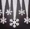 Skum snöflingor banderoll girland Elegant Snowflakes Bell Party Vimpel Flagga Banners Bunting Dekoration för bröllop jul vit