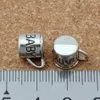 100st Antik Silver Zink Alloy 3d Baby Cup Charms Pendants för smycken gör armband Halsband DIY Tillbehör 12x9mm