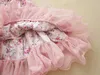 baby flicka barn vintage blomma tutu klänning blommig tutu klänning pettiskirt tulle kjol spets klänning rör klänning ballett klänning prinsessa rosa