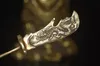 Sällsynta kinesiska berömda Guan Gong Yu Warrior God Dragon Sword Brass Staty