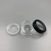 Contenedor de polvo de maquillaje transparente vacío portátil de 5ML 5G con tamiz y tapa de tornillo negro 10G caja de caja de bote de polvo suelto