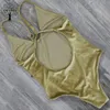 All'ingrosso- ZMTREE 2017 Costume da bagno in velluto più nuovo Costumi da bagno donna Costume intero Costume da bagno monokini senza schienale Costume da bagno donna Costume da bagno