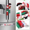 Kerstmissneeuwman handvat covers set van 3 9 inch voor keukenapparatuur koelkast en oven xmas decoratie