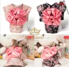 Puppy Dog Pet Hoodie Kleidung japanischen Kimono große Bowknot Blume Hiyoku Hunde Doggy Doggie Katzen mit Kapuze Bekleidung Weihnachtsgeschenk rosa / schwarz K2413