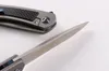 Gratis frakt 9 '' Ny CNC D2 Blade Carbon Fiber TC4 Titan Alloy Ball Bearing Open Line Lock Pocket Folding Kniv VTDF03