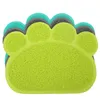 Pet Dish PVC Dinner Bowl Mat Embossed Paw Style for Pet Dog Cat Puppy Dish Bowl Feeding Food PVC Mat Wipe Clean