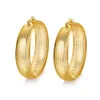 Brand New design Street Style High Quality 316L Stainless Steel Gold Round Light hollow Hoop Earrings For Women's Best Gifts Free Shipping