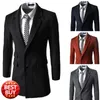 FG1509 rompevientos de invierno Casaco Masculino marca Slim Pea Coat hombres 2015 moda mezcla de lana Trench abrigo chaqueta Jaquetas Masculinas