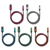 نوع USB C Cables Nylon مضفر V8 Micro Line Line Sync Charger Cable Rope للهاتف الذكي Samsung