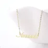 Populaire Amanda naamketting Dames Gepersonaliseerde Naamplaat Ketting letters Roestvrij Staal Goud en Zilver Aangepaste Ketting, NL-2395