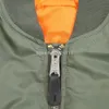 Fall-Mens U.s 육군 고전적인 폭격기 비행 자켓 파일럿 재킷 전술 재킷 오렌지 라이닝 구조 목적
