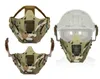 Máscara tática de airsoft acessórios de paintball caça proteção masculina MÁSCARA meia face para capacete rápido 5 cores251N