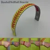 Handmade Softball / Baseball Bransoletka. Wykonane całkowicie z koronek i skóry piłki.