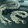 Set White Gold Tone 55cm or 70cm Length Men Women Solid Necklace Bracelet N190b