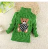 Turtleneck Warm Outerwear Boys Sweater Cartoon Baby Girls Sweater Jumper Autumn Winter Kids Knitted Pullovers Children Clothes