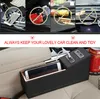 Car Seat Box Crevice Organizator Magazynowy USB Ładowanie Multi Funkcja PU Skóra w samochodowym Uchwyt na telefon Kieszonkowy Wnętrze Akcesoria samochodowe