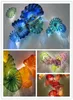 100% boca soprada borosilicate borosilicato plate arts lâmpadas de artes artesanato pendurado placas de vidro colorido parede arte