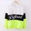 2021 Women Pullover Hoodies Letters Diffferent Printed Mix Color Casual Sweatshirt Women Fleece Sweatshirts Sudaderas Mujer