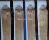 100G 20Quot22quot Micro Ring Loop Pętle Remy Human Hair Extensions 100s 613 Bleach Blond by DHL4207499