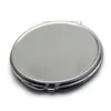 Miroir compact épais vierge rond dame de poche argentée miroir grand taille 72mm m0840h goutte expédition