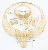 Set di gioielli da sposa africani con collana di gioielli africani con farfalla di cristallo placcato oro 18 carati di alta qualità5176306