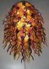 100 % 입 풍선 CE UL 붕규산 무라노 유리 데일 치 훌리 (Dale Chihuly) 예술 무성한 퍼플 옐로우 핑크 유리 샹들리에